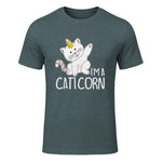 Chats Licorne I Chaton doux I Licorne I Chats in Dark Heather - front view
