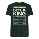 Juneteenth Black King Nutritional Facts Melanin Men Father in Forest Green - back view