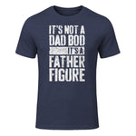 It's Not A Dad BOD It's A Father Figure Shirt Fathers Day in Heather Navy - front view