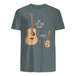 Uke I Am Your Father T Shirt Ukulele Guitar Music in Dark Heather - back view