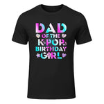 K-Pop Girl Dad T-Shirt in Black - front view