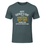 Happy father's day step dad in Dark Heather - front view