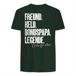 Bonuspapa Bester Stiefpapa Stiefvater Bonus Papa T-Shirt in Forest Green - back view