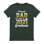 Proud Dad of a Graduate Senior Gift T-Shirt in Forest Green - back view