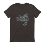 Dirt Bike American Flag T-Shirt Motocross Enduro Shirt T-Shirt in Dark Chocolate - back view