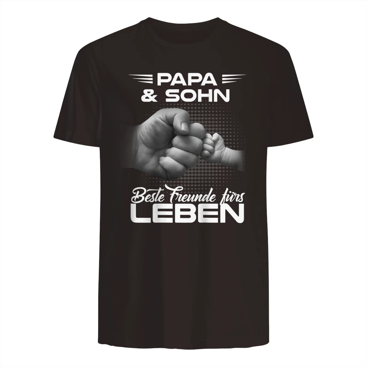 Papa & Sohn Beste Freunde Fürs Leben Vatertag Partnerlook in Dark Chocolate - back view