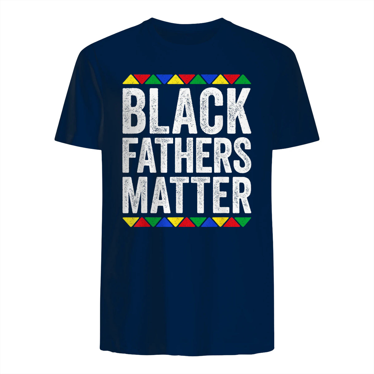 Black Fathers Matter Shirt Black History Month in Navy - back view