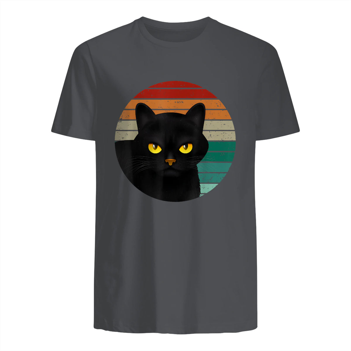 Chats Vintage Cat I Style rétro Chats noirs in Charcoal - back view