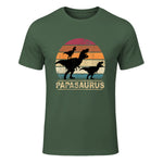 Papasaurus Dinosaurier Papa Tyrannosaurus Dino Doppelpack in Military Green - front view