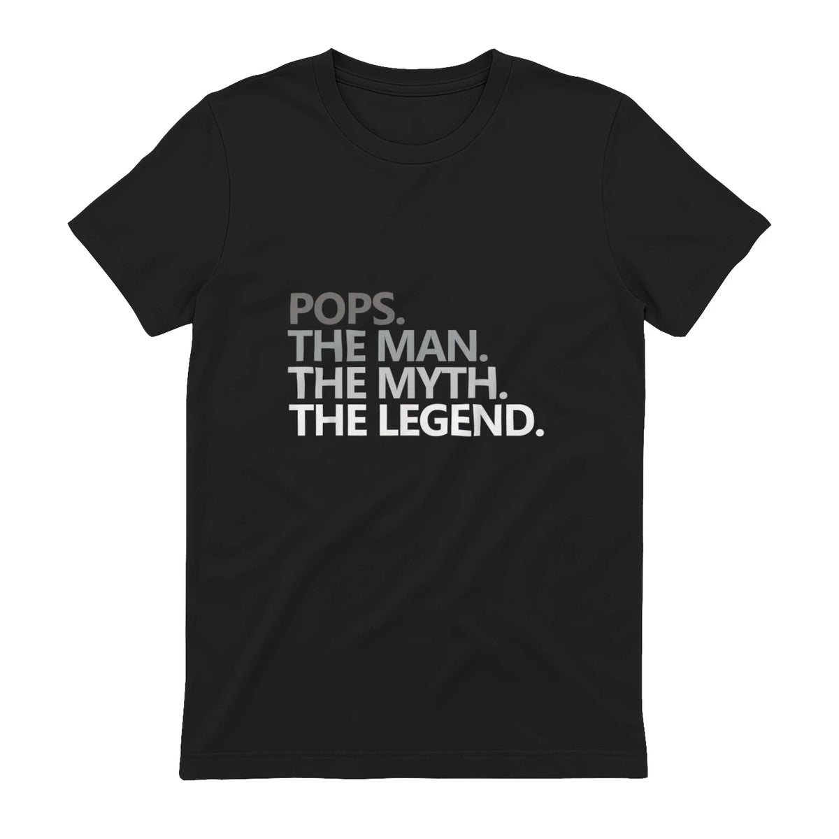 POPS GRANDPA DAD BIRTHDAY Father's Day Funny Men Gift in Black - back view