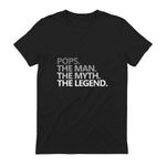 POPS GRANDPA DAD BIRTHDAY Father's Day Funny Men Gift in Black - back view