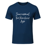 French Bulldog Owner Gift I Was Normal Two Frenchies Ago in Navy - front view