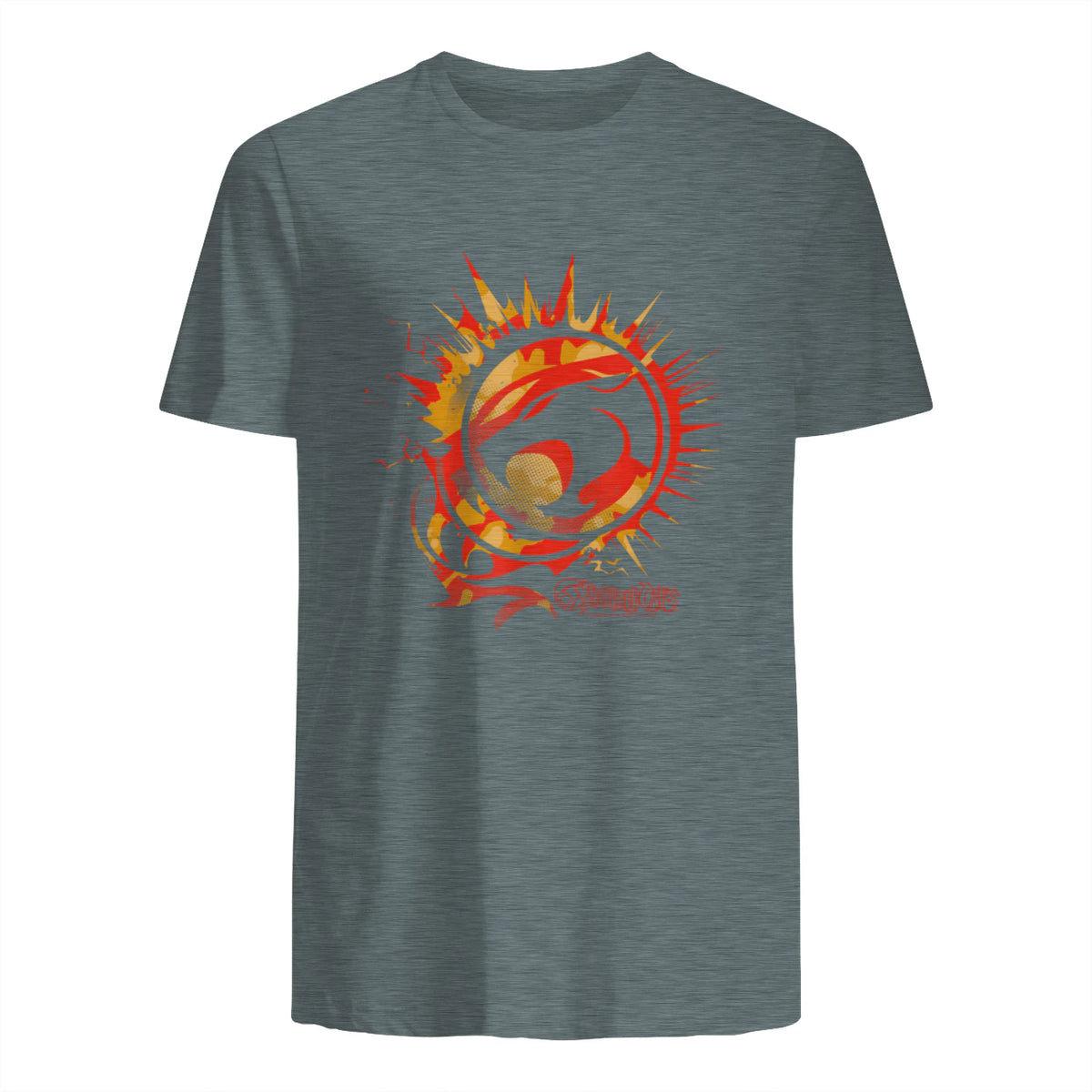 Thundercats Flare Circle Logo T-Shirt in Dark Heather - back view
