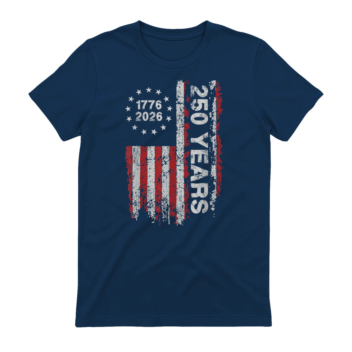 American Independence Freedom Anniversary T-Shirt in Navy - back view