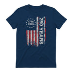 American Independence Freedom Anniversary T-Shirt in Navy - back view