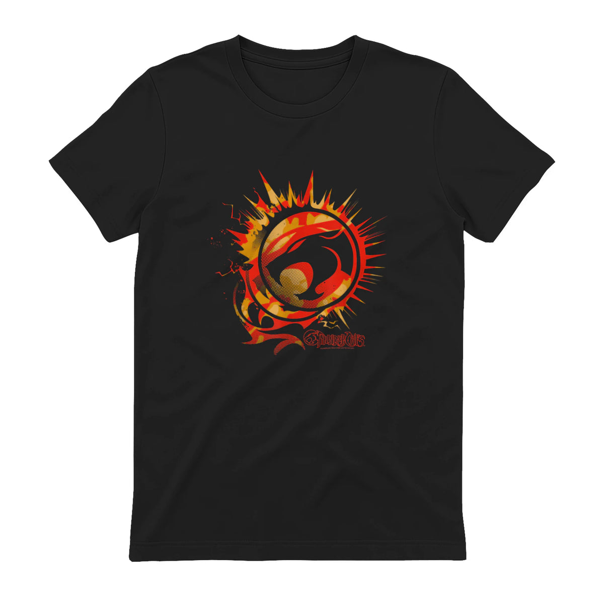 Thundercats Flare Circle Logo T-Shirt in Black - back view
