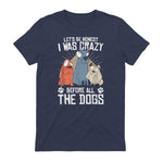 Design sur le thème des chiens pour les amoureux des chiots et les toiletteurs de chiens in Heather Navy - back view