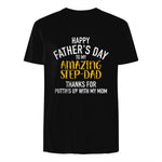 Happy father's day step dad in Black - back view