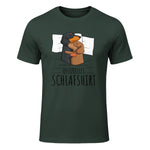 Offizielles Schlafshirt Dackel Hund Dachshund Teckel in Forest Green - front view