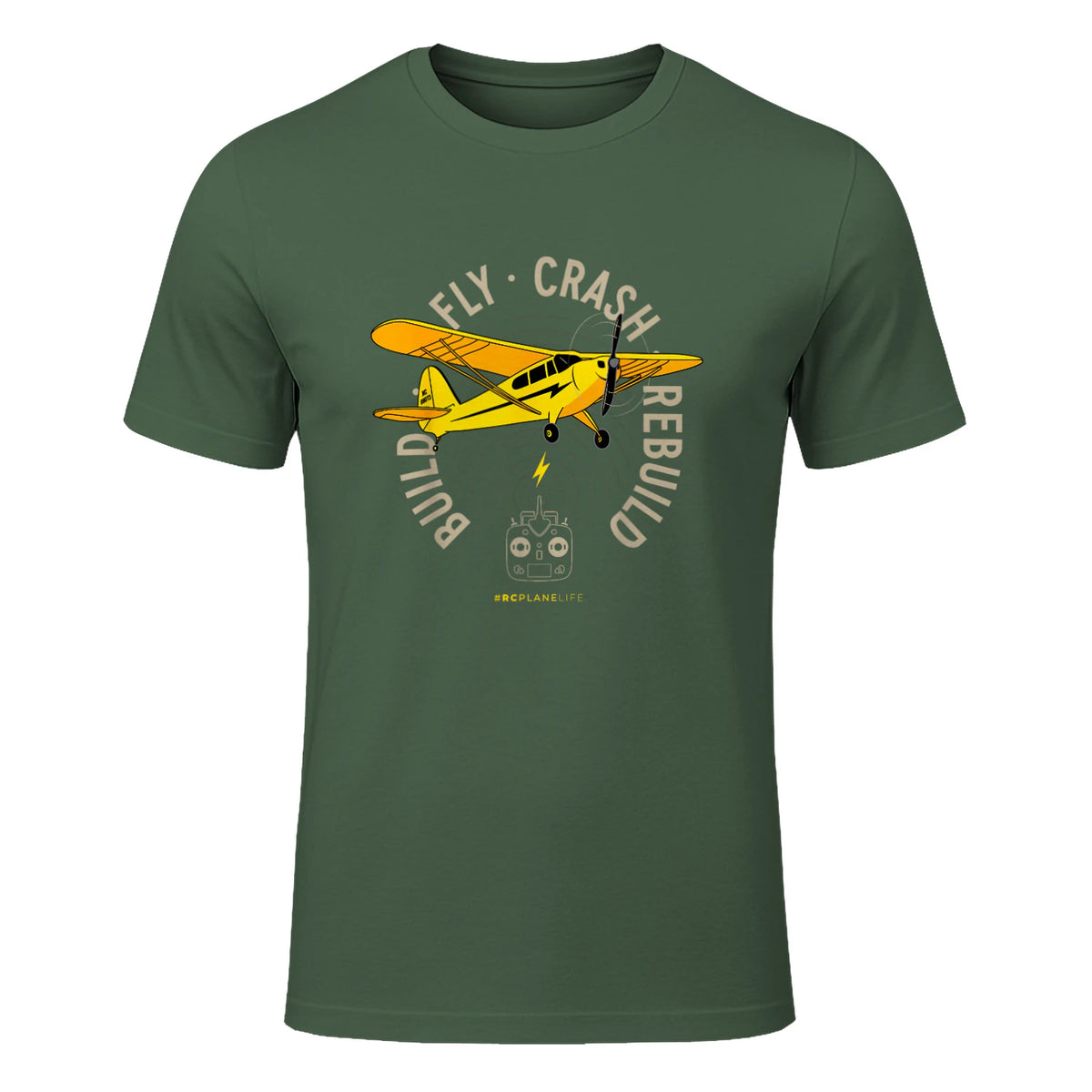 Avion RC Avion Aéromodélisme Construire Fly Aéromodélisme in Military Green - front view
