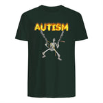 Autism Skeleton Meme in Forest Green - back view