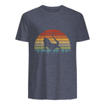 Dragon barbu - Graphique rétro - Lover vintage in Heather Navy - back view
