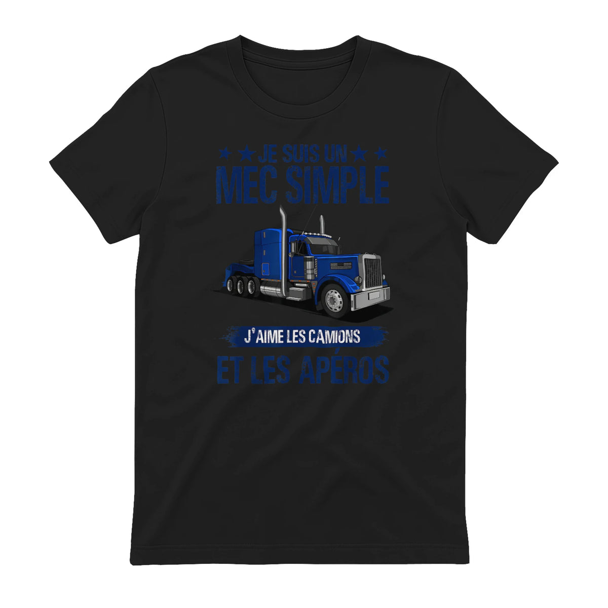 Camion et Routier, mec Simple, Chauffeur Poids Lourds in Black - back view