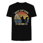 Best Cat Dad Ever T-Shirt in Black - back view