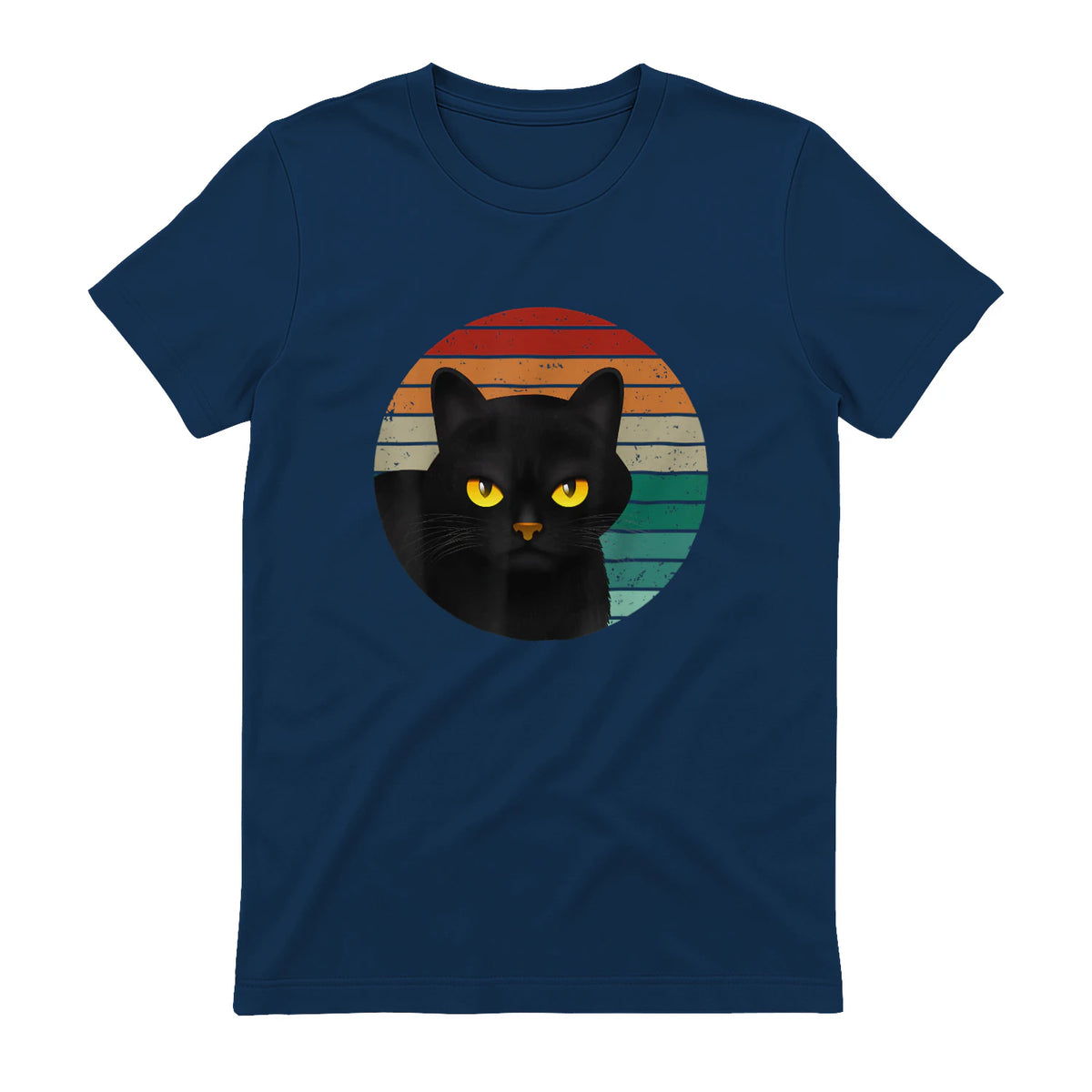 Chats Vintage Cat I Style rétro Chats noirs in Navy - back view