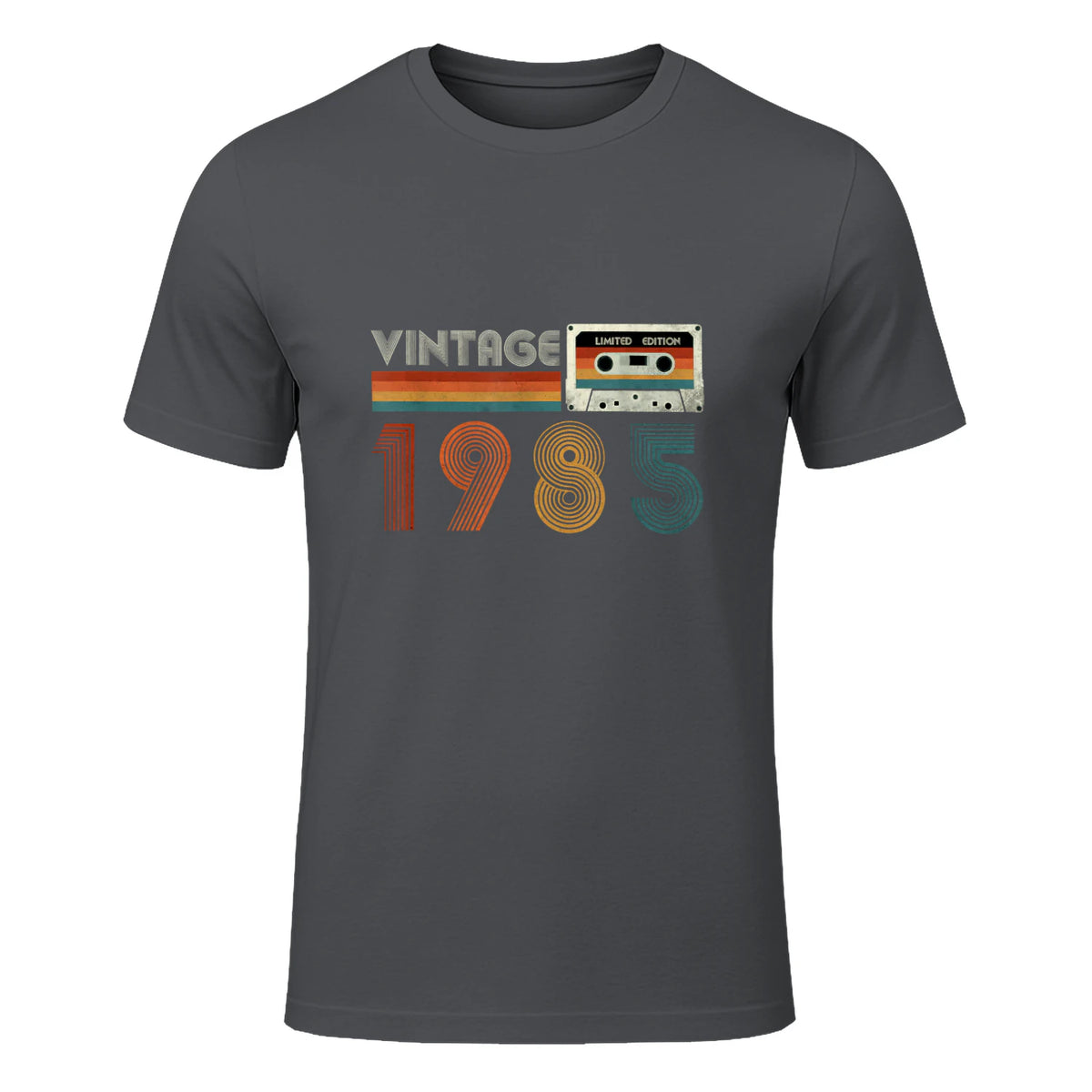 Cassette rétro Vintage 1985 en édition limitée Birthday 39 in Charcoal - front view