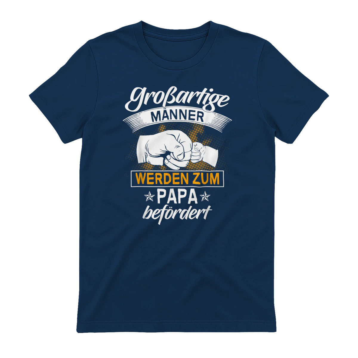 Vatertag Vaterschaft Geschenke Großartige Männer Werden Zum Papa Befördert Werdender Vater , Schwarz, S, V-Aussch in Navy - back view