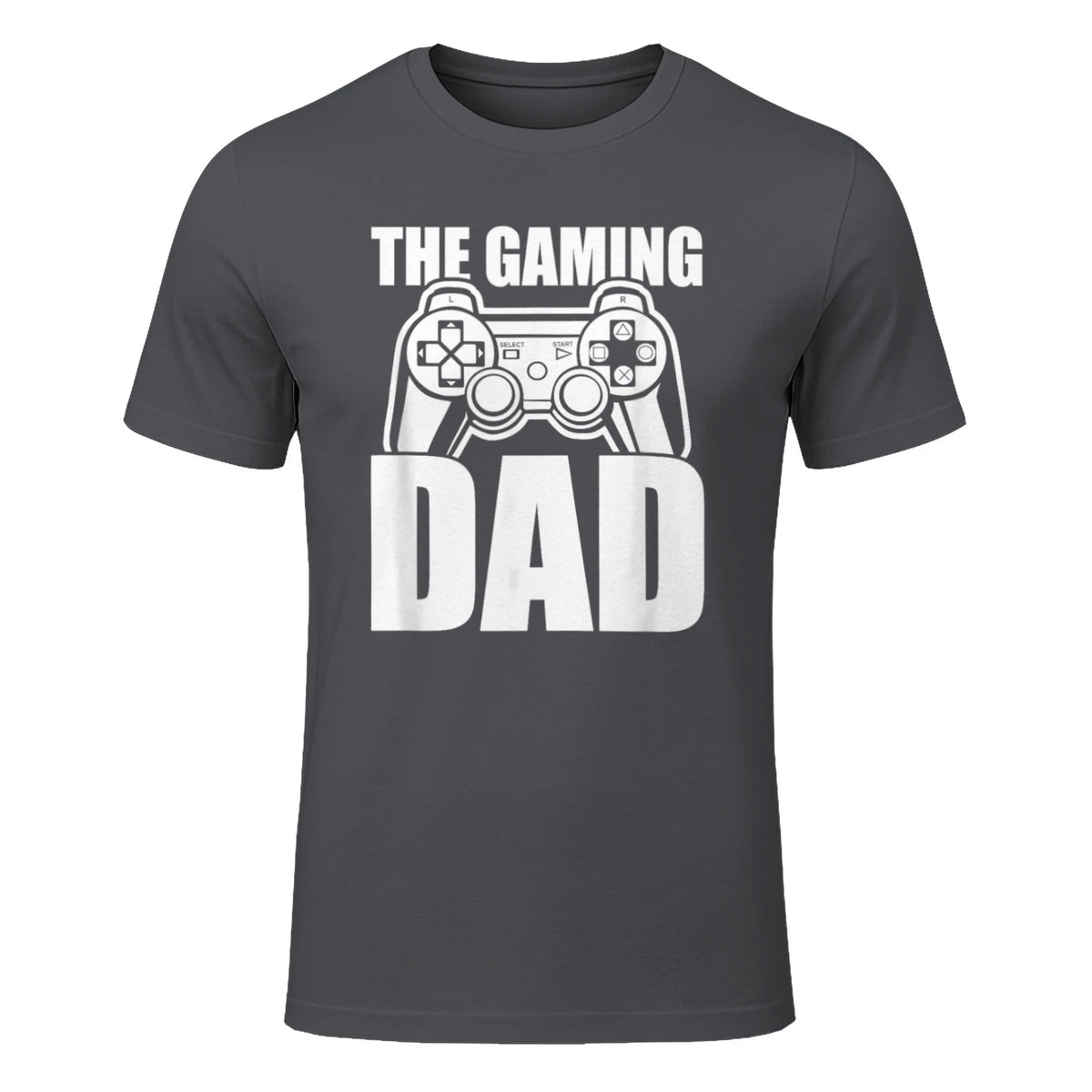 The Gaming Dad Game Controller Spruch Geschenkidee Vatertag T-Shirt in Charcoal - front view