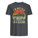 I'm Not Old Just Classic Funny Fathers Day Gift Dad T-Shirt in Charcoal - back view