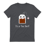 It's a Tea Shirt funny kawaii cute Tea humour Tshirt Tee in Charcoal - back view