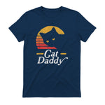 Cat Daddy Vintage Eighties Style Cat Retro Distressed in Navy - back view
