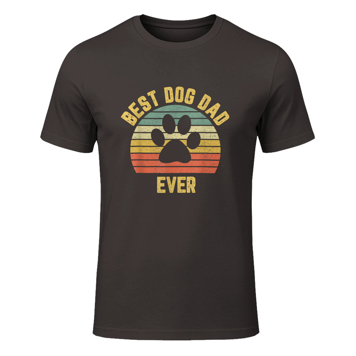 Vintage Dog Dad Cool Father's Day Gift Retro in Dark Chocolate - front view