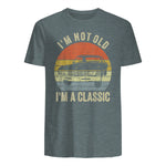 I'm Not Old Just Classic Funny Fathers Day Gift Dad T-Shirt in Dark Heather - back view