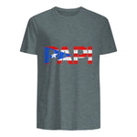 Puerto Rico Flag Father's Day Patriotic Puerto Rican Pride in Dark Heather - back view
