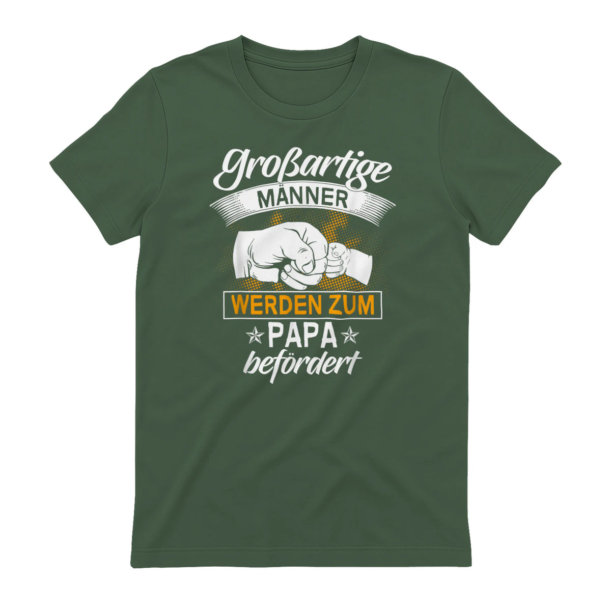 Vatertag Vaterschaft Geschenke Großartige Männer Werden Zum Papa Befördert Werdender Vater , Schwarz, S, V-Aussch in Military Green - back view