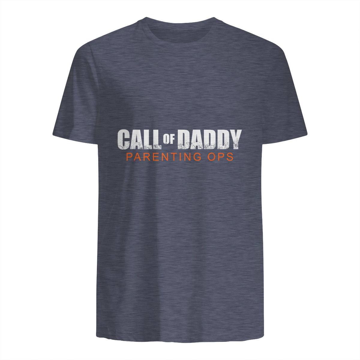 Gamer Dad Call of Daddy Call of Dad Parenting Ops in Heather Navy - back view