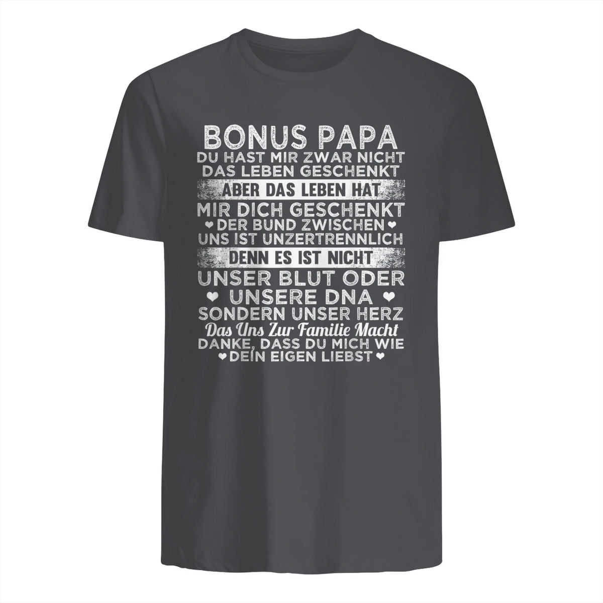 Bonus Papa du hast mir zwar nicht das leben geschenkt Spruch in Charcoal - back view