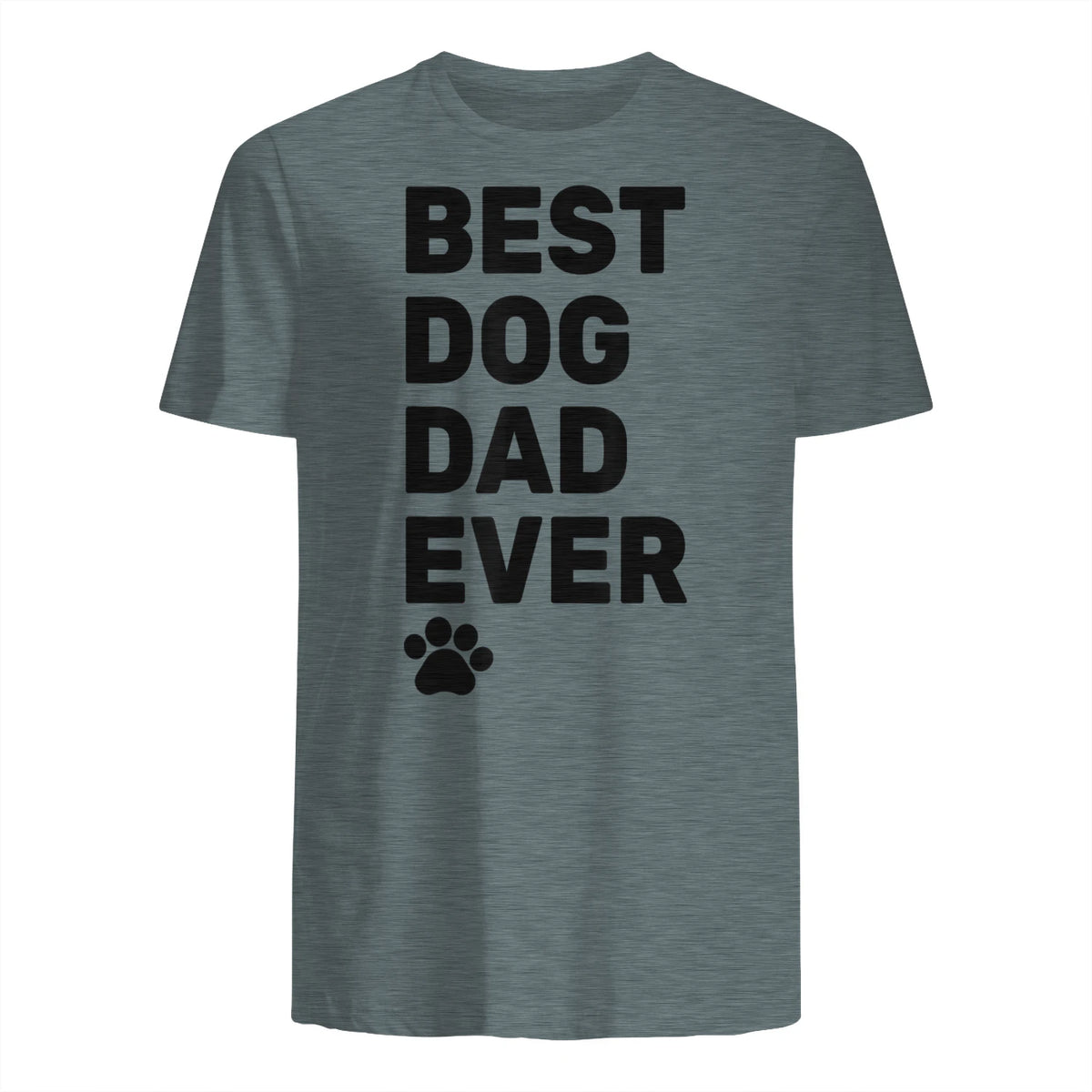 Best Dog Dad Ever – Vintage Dog Daddy – Retro Doggy Father in Dark Heather - back view