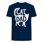 Best Cat Dad Fathers Day Men Kitty Daddy Papa Christmas Meow in Navy - back view