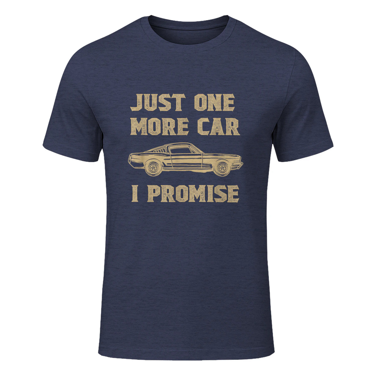 Design for Car Lovers & Mechanics One More Car Part Promise in Heather Navy - front view
