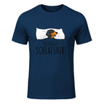 Offizielles Schlafshirt Schlafanzug Dackel Hund Geschenkidee in Navy - front view