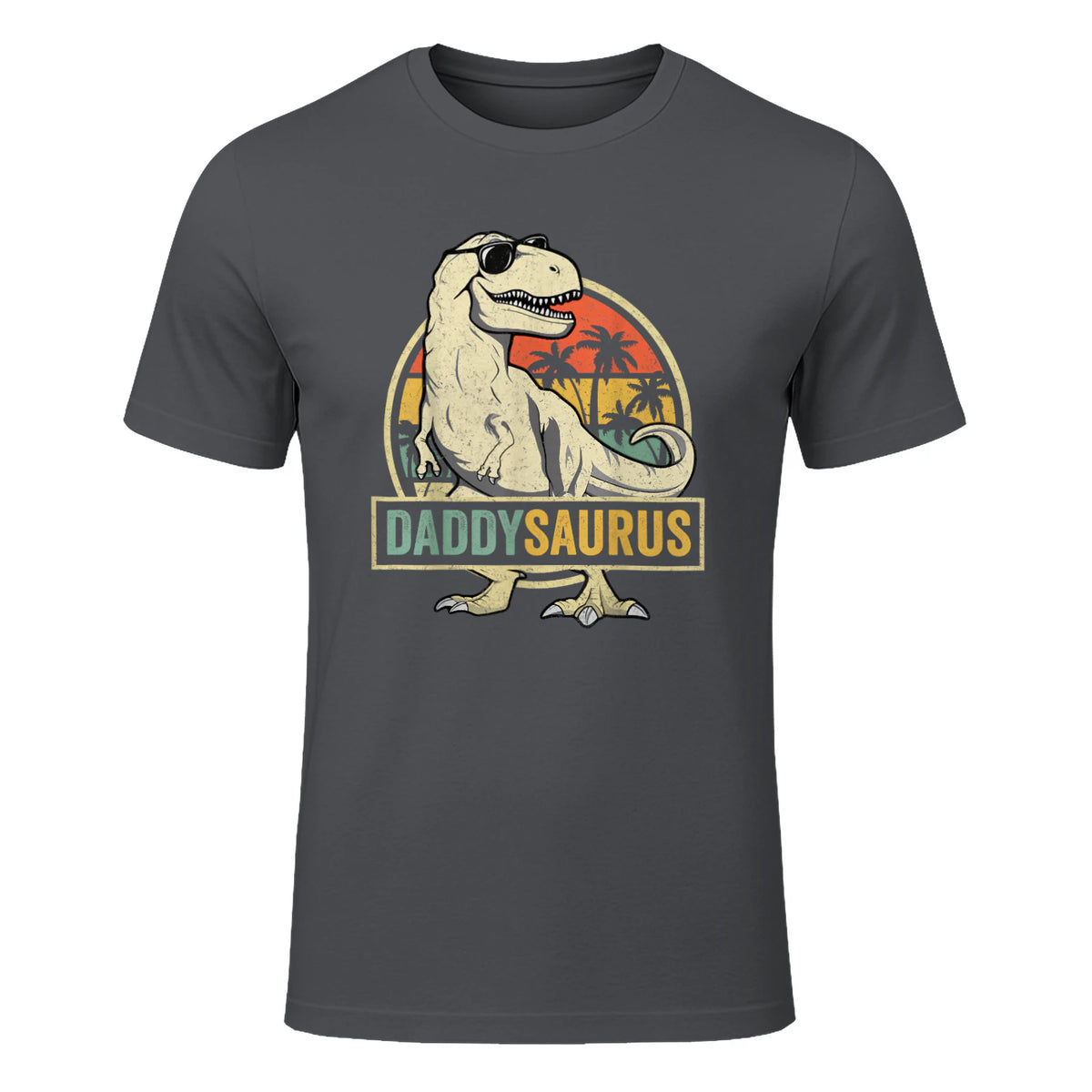 Daddysaurus T Rex Dinosaur Daddy Saurus Family Matching in Charcoal - front view