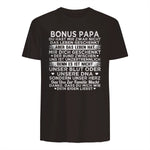 Bonus Papa du hast mir zwar nicht das leben geschenkt Spruch in Dark Chocolate - back view