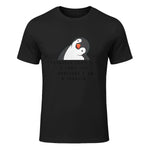 Funny Penguins T-shirt Woman Man Children Gift in Black - front view
