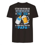bientôt papa 2026 Annonce Futur Papa Humour Nouveau Papa tee in Dark Chocolate - back view