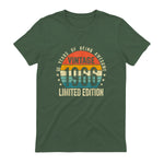 Vintage Sixtieth Birthday Gift T-Shirt in Military Green - back view